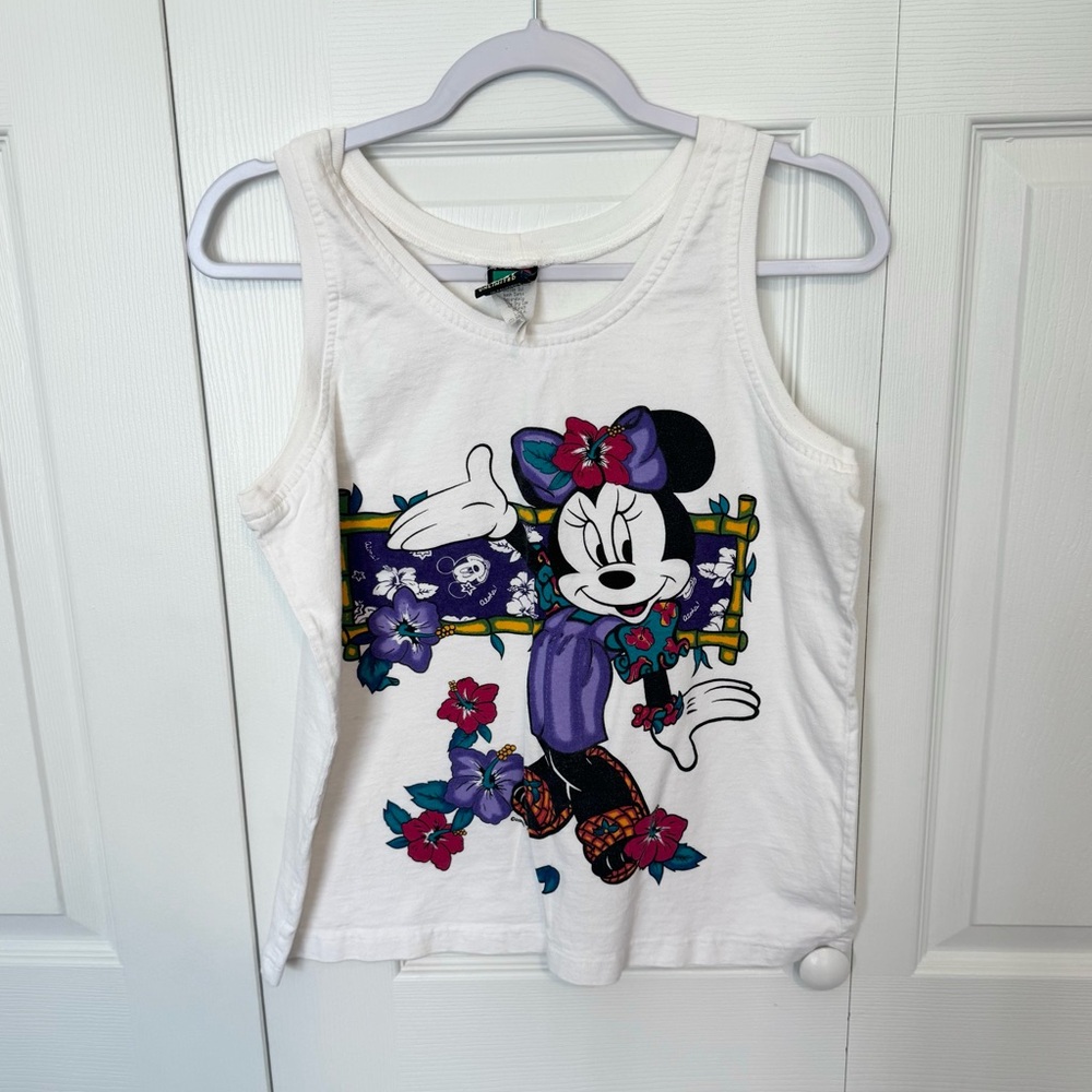 Vintage RARE Disney Minnie Mouse Summer Vacation Tank Top MEDIUM